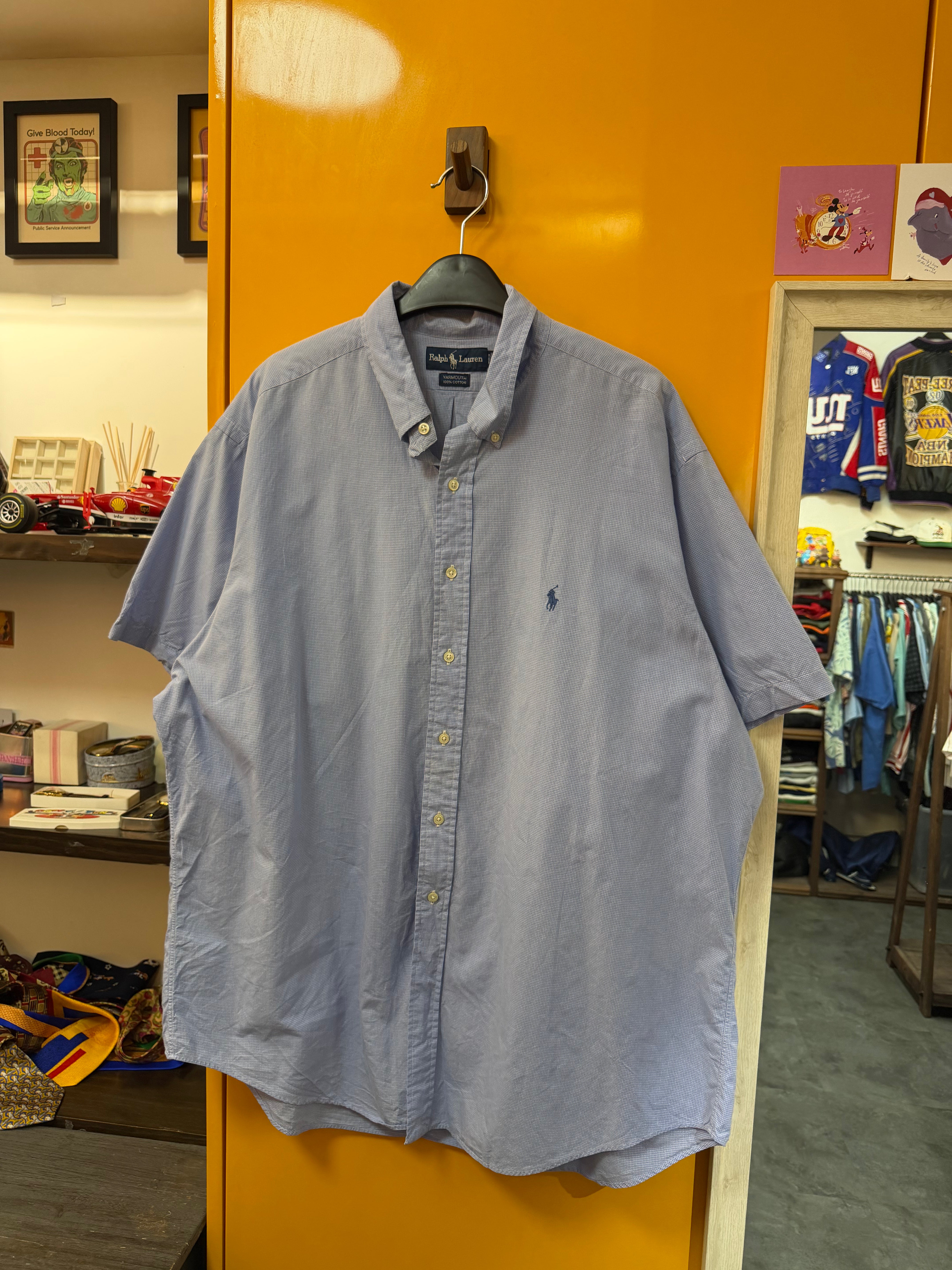 RALPH LAUREN SHOT SLEEVE SHIRT - 2XL