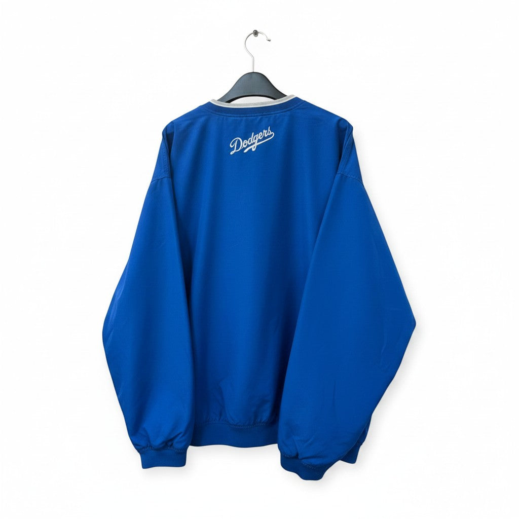 SILLYEGG VINTAGE 藍色 Nike MLB 道奇隊套頭衫，背面飾有白色 Dodgers 刺繡標誌，寬鬆版型 XL
